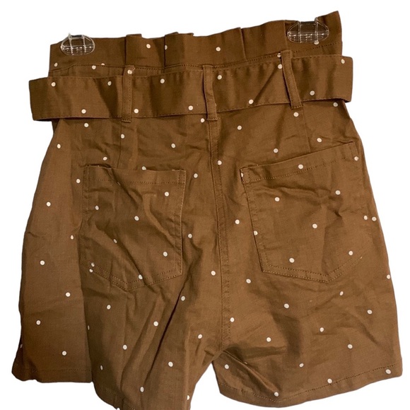 Nanamacs Brown Polka Dot Paper Bag Shorts Size US Small - Picture 5 of 5